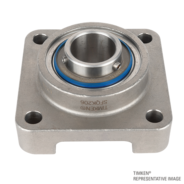 Food Grade Grease 4 Bolt Flange Mounted Ball Bearing Unit
